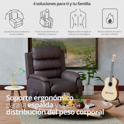 Detalle de la estructura ergonómica del sillón de elevación TheraLift que brinda soporte a la espalda.