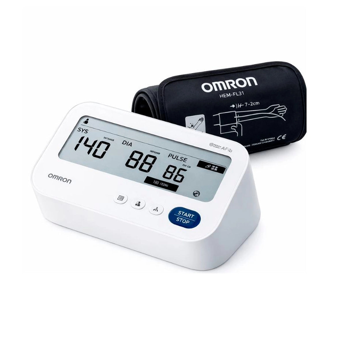 Tensiómetro Omron 7196 M3 Comfort AFib + Adaptador Eléctrico