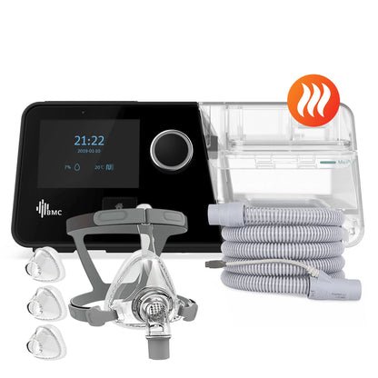AutoCPAP BMC G3 A20 con tubo calefaccionado y máscara F5 en 3 tallas