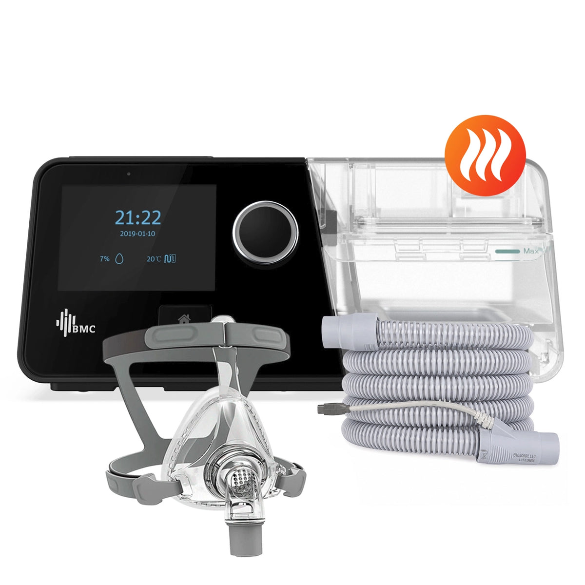 AutoCPAP BMC G3 A20 con tubo calefaccionado y máscara F5