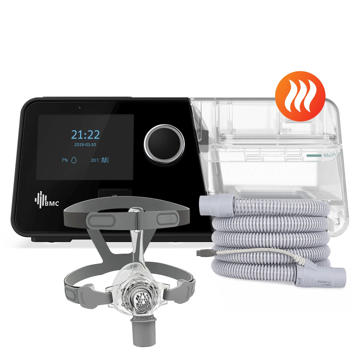 AutoCPAP BMC G3 A20 con tubo calefaccionado y máscara N5