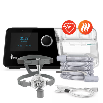AutoCPAP BMC G3 A20 con oxímetro, máscara nasal N5 y tubo calefaccionado