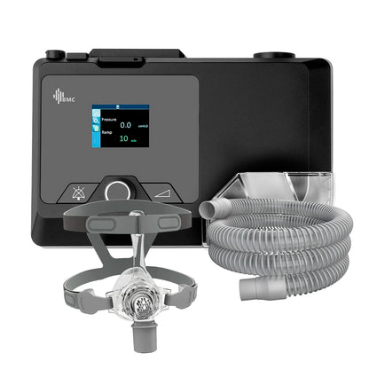CPAP Automático BMC G2S A20 con máscara nasal n5 para terapia respiratoria domiciliaria
