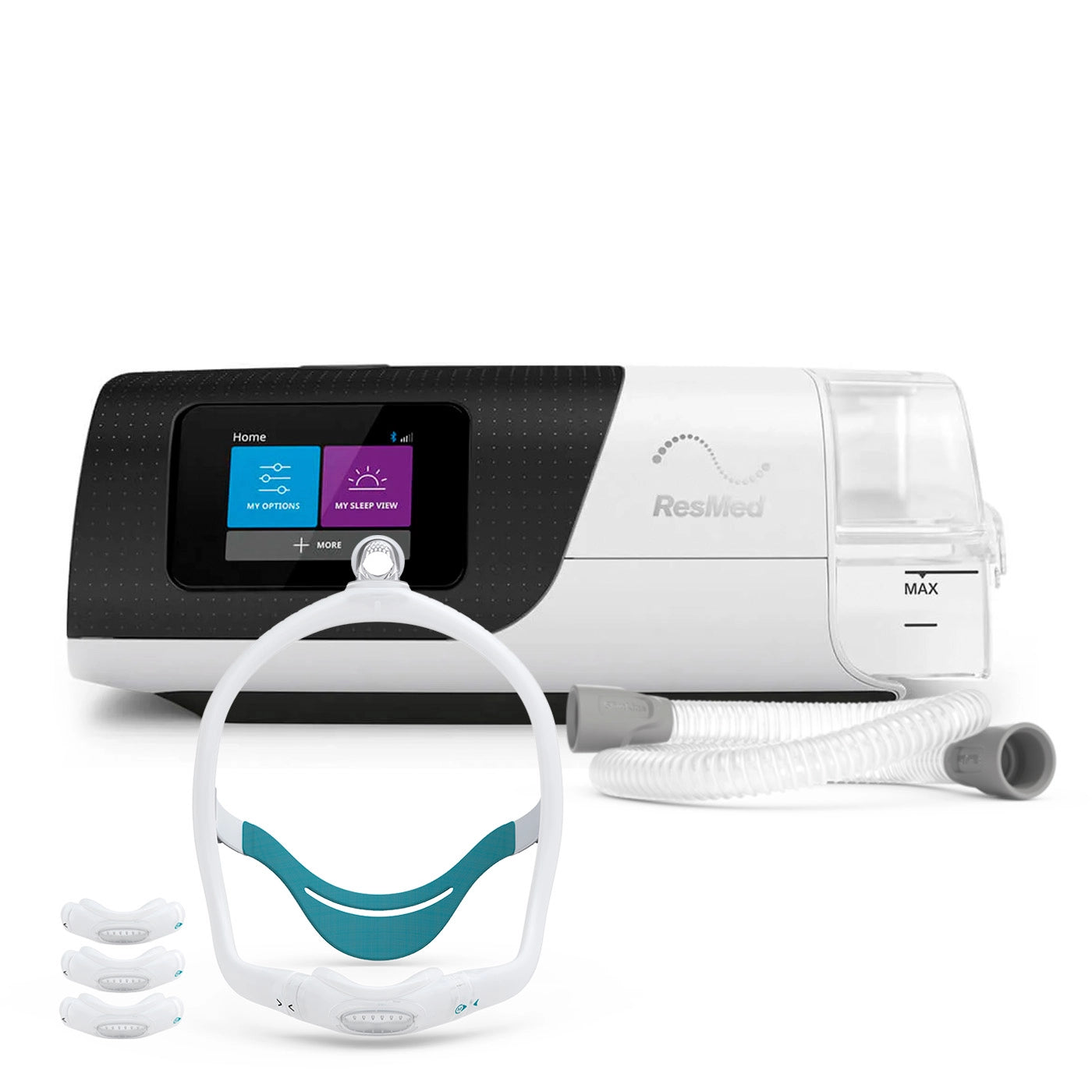 CPAP Automático ResMed AirSense 11 con máscara nasal premium para tratamiento de apnea del sueño