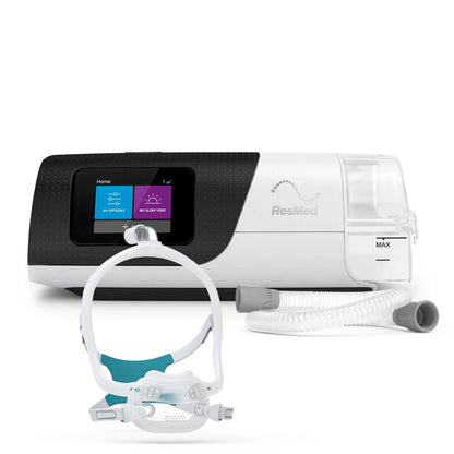 CPAP Automático ResMed AirSense 11 con máscara oronasal f6s premium para tratamiento de apnea del sueño