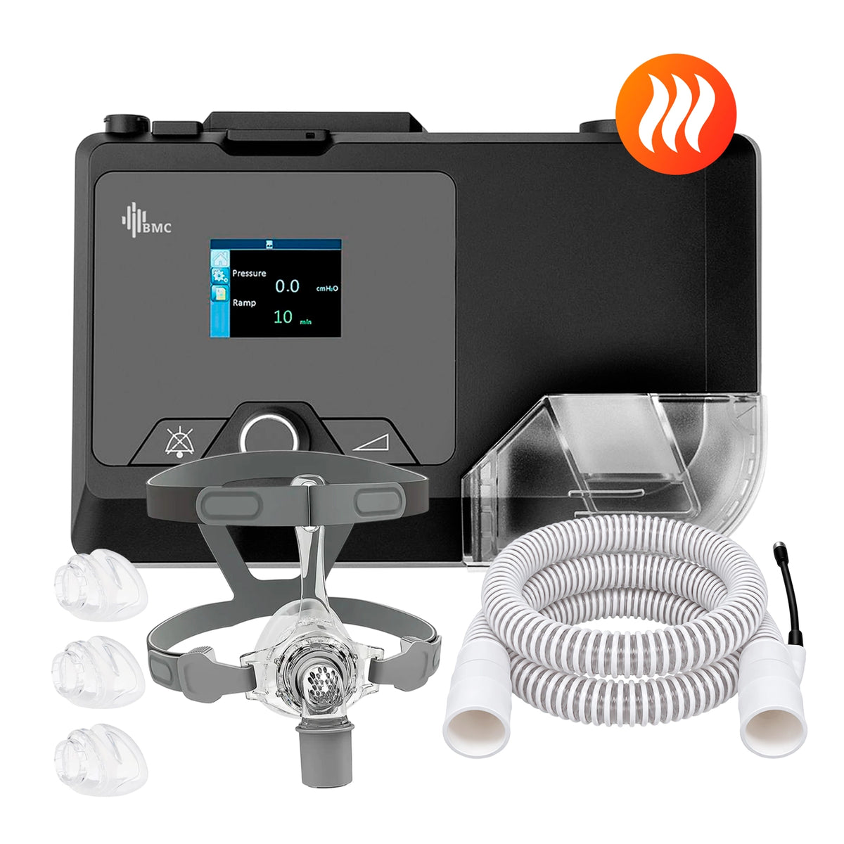 CPAP BMC G2S C20 con máscara N5 en 3 tallas y tubo calefaccionado