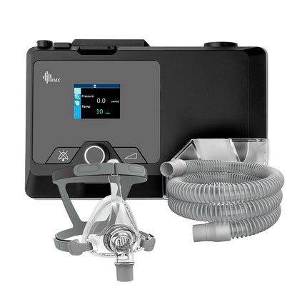CPAP Fijo BMC G2S C20 con máscara oronasal para terapia respiratoria domiciliaria
