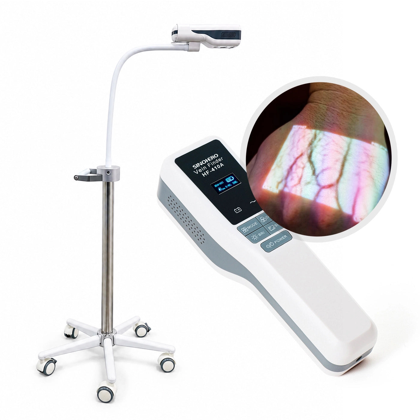 Detector Localizador de Venas Infrarrojo + Soporte Móvil